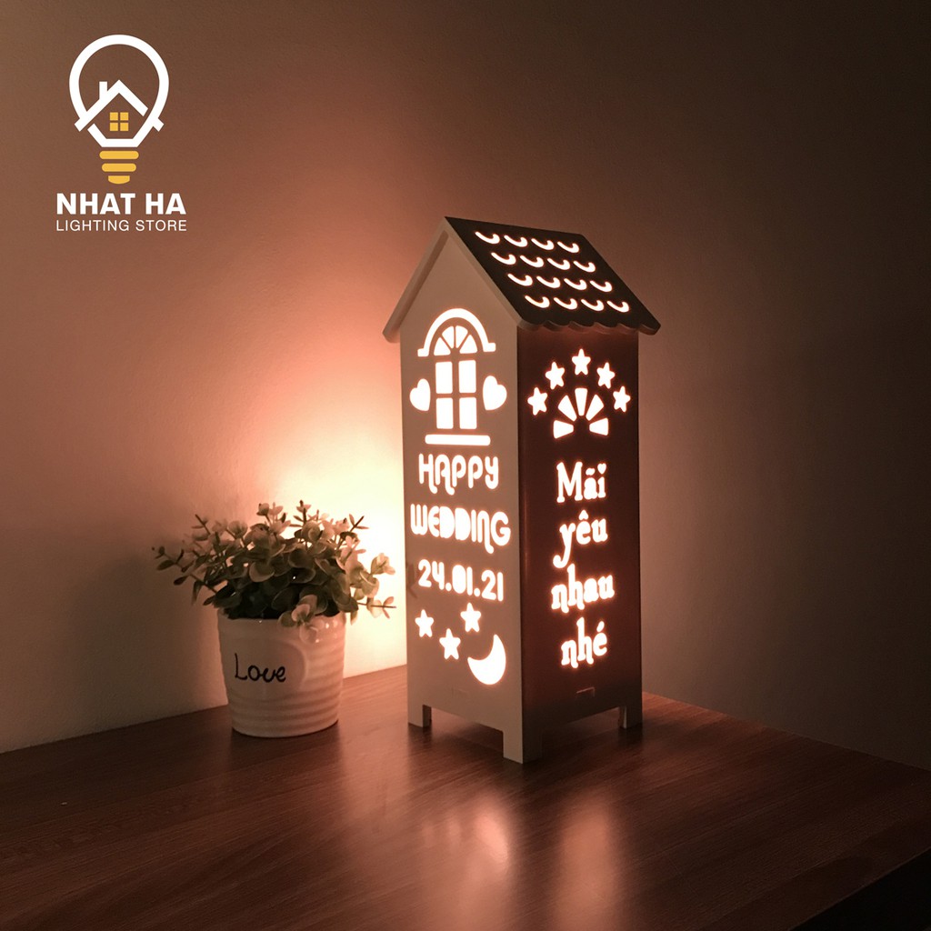 [Handmade] Quà Cưới Tặng Cô Dâu Chú Rể Ý Nghĩa, Đèn Ngủ Để Bàn Trang Trí Phòng Cưới, Phòng Tân Hôn Đẹp