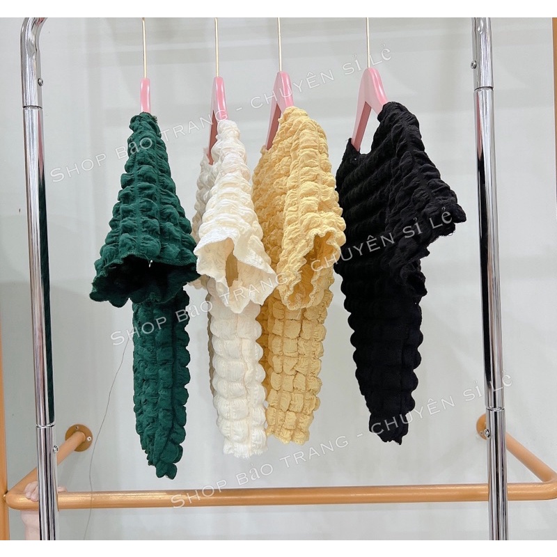 Áo Croptop Chất Caro Xốp Nữ [FREESHIP]  Thun kiểu body cộc tay dáng ôm viền bèo tiểu thư đường phố hàn quốc