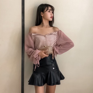 Áo voan trễ vai thiết kế