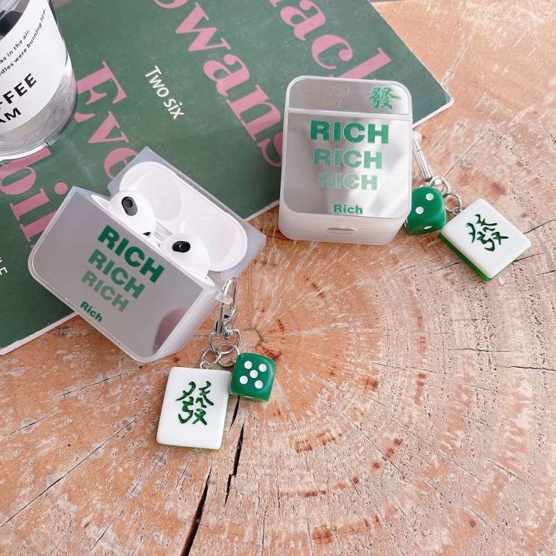 Vỏ Bảo Vệ Hộp Sạc Tai Nghe Apple AirPods 1 2 3 Pro Tráng Gương Phong Cách Trung Hoa Sang Trọng