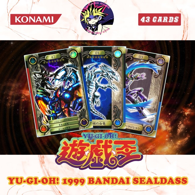 Bộ Bài Yu-Gi-Oh! 1999 Bandai Sealdass 43 lá.