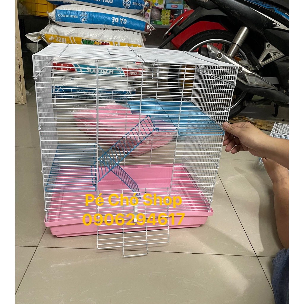 Lồng size đại 3 tầng  cho hamster,sóc,bọ ú,nhím kiểng .