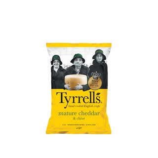 Khoai tây chiên Tyrrells Mature cheddar cheese chives hand cooked crips 40g