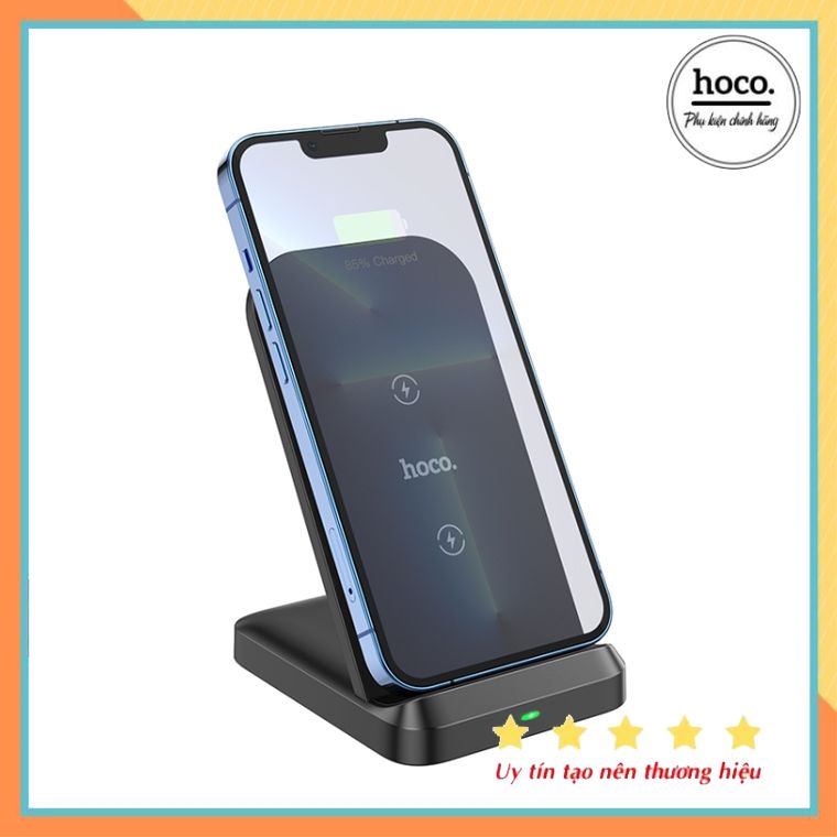 Đế sạc Không dây Hoco CW38 Hỗ Trợ Sạc Nhanh 15W Dạng đứng sang trọng - Bảo Hành Chính Hãng