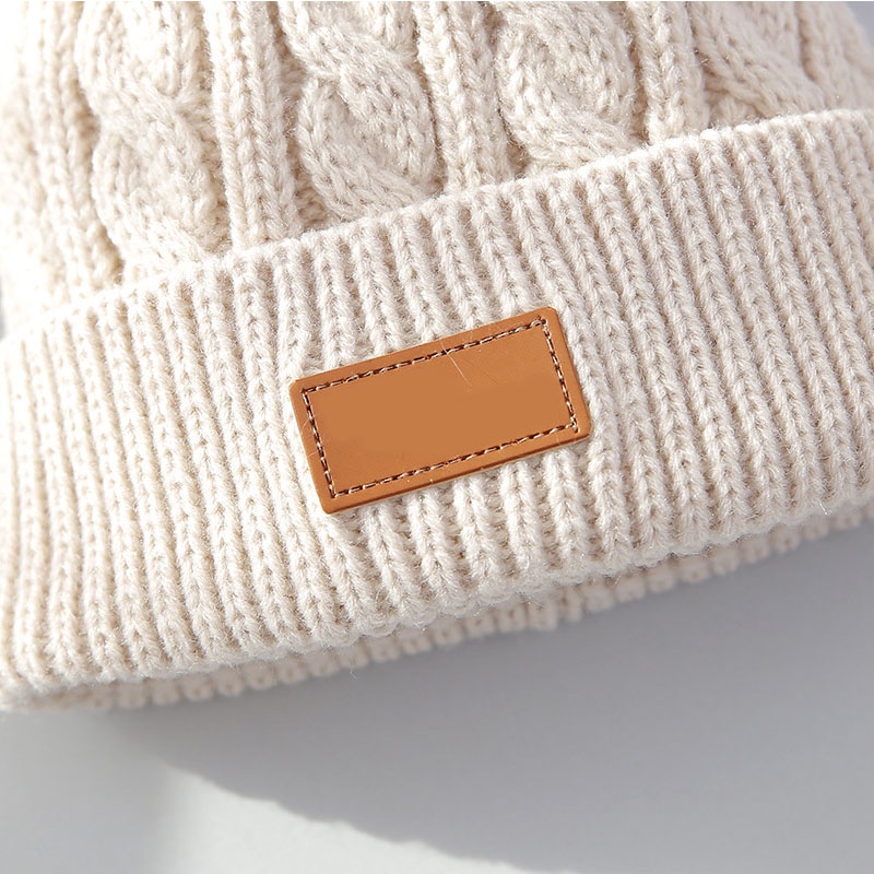 Mũ Trùm Đầu Dệt Kim Giữ Ấm Cho Bé