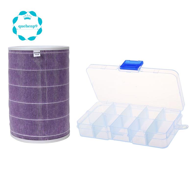 1 hộp đựng móng tay giả trong suốt và 1 bộ lọc không khí