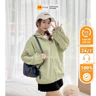 Áo khoác kaki nữ FM Style đẹp form rộng oversize chống nắng 2 lớp phong cách Ulzzang 210628010