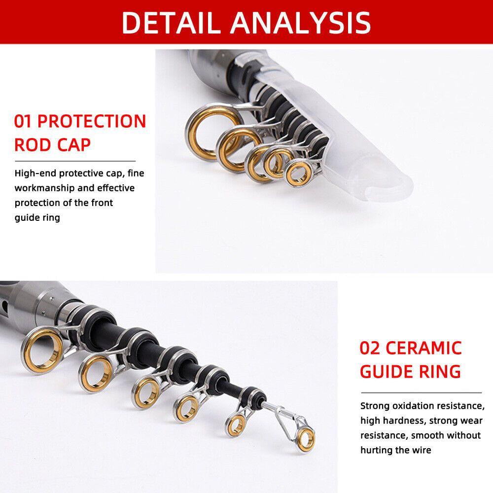 MUVAKO Cần Câu Cá Mini Siêu Nhẹ Gấp Gọn Tiện Dụng Mang Theo Du Lịch