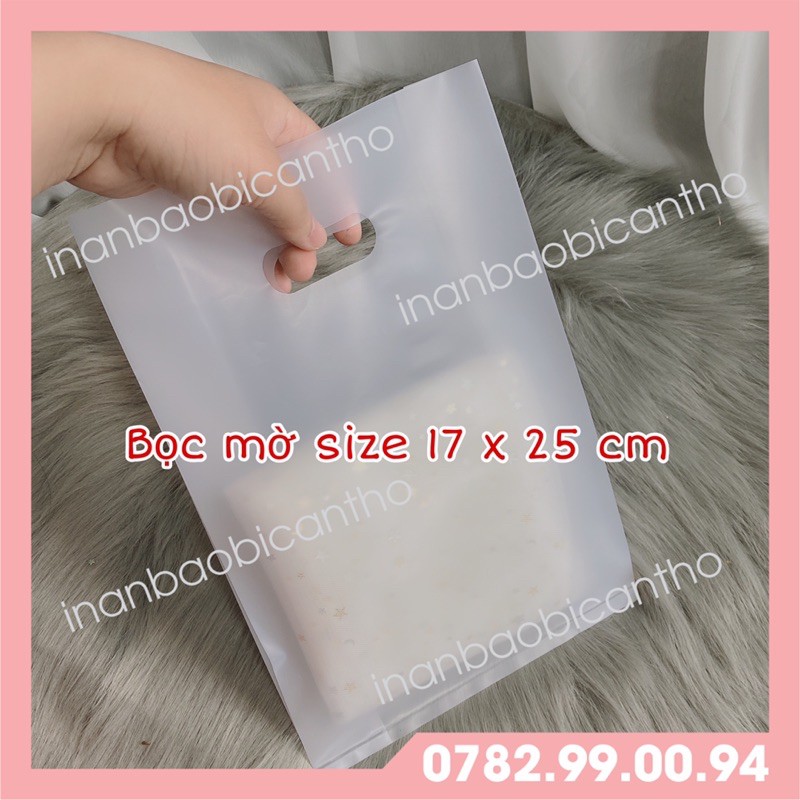 1KG bọc mờ sang trọng size 17 x 25 cm đựng mỹ phẩm, phụ kiện