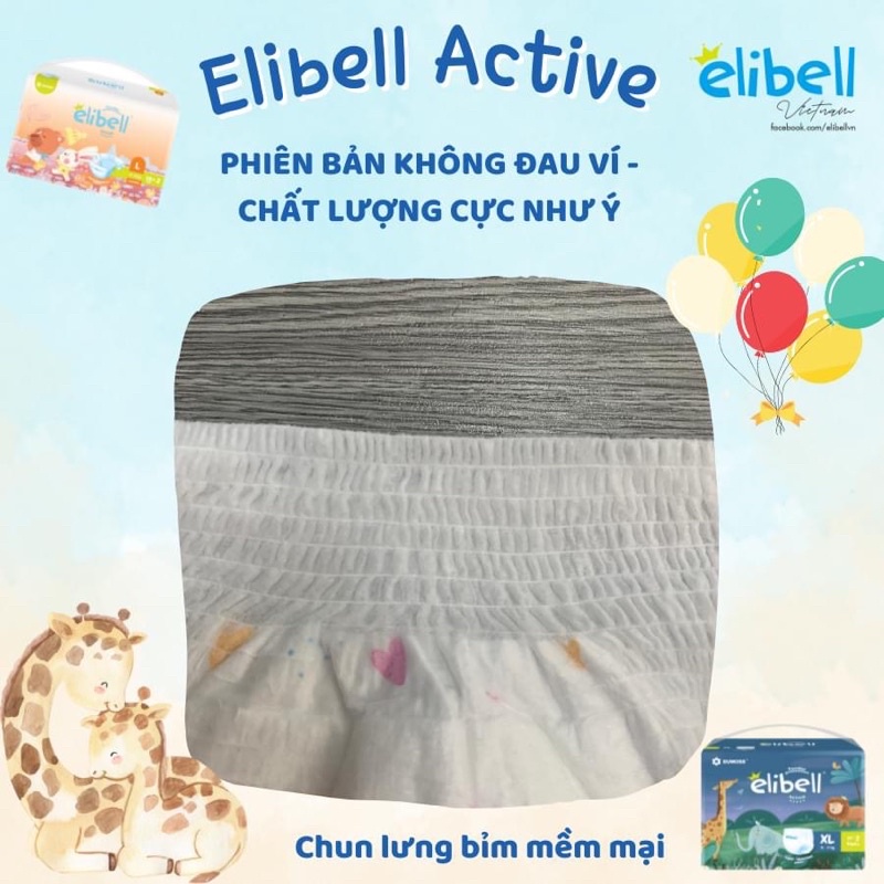 Bỉm ELIBELL ACTIVE Nga Dán/Quần Đủ Size S48/M44/L40/XL36/XXL34