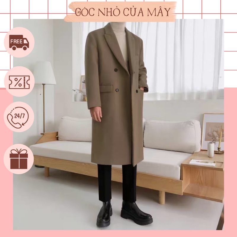 Áo khoác dạ dáng vest dài cho nam phong cách Hàn Quốc MRCYC - GNCM