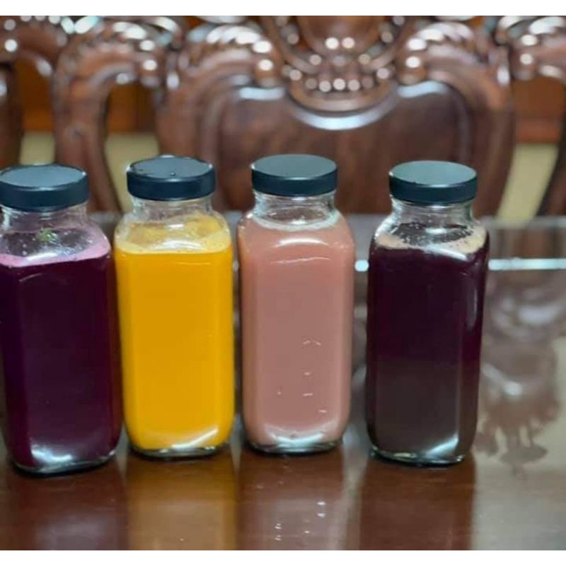 Chai thủy tinh vuông nắp nhựa 350-500ml