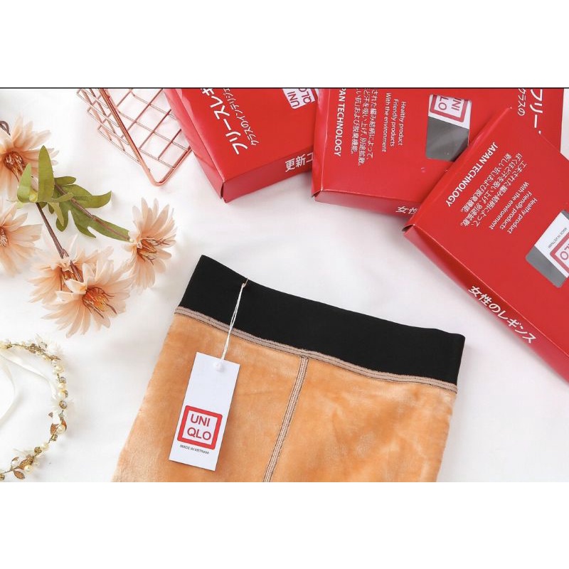 Quần tất 3D lót nỉ lông cao cấp giữ nhiệt của UNIQLO