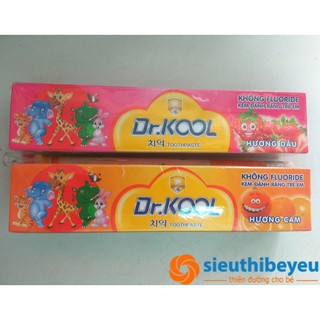 Kem đánh răng trẻ em Dr Kool hương dâu/cam 75g