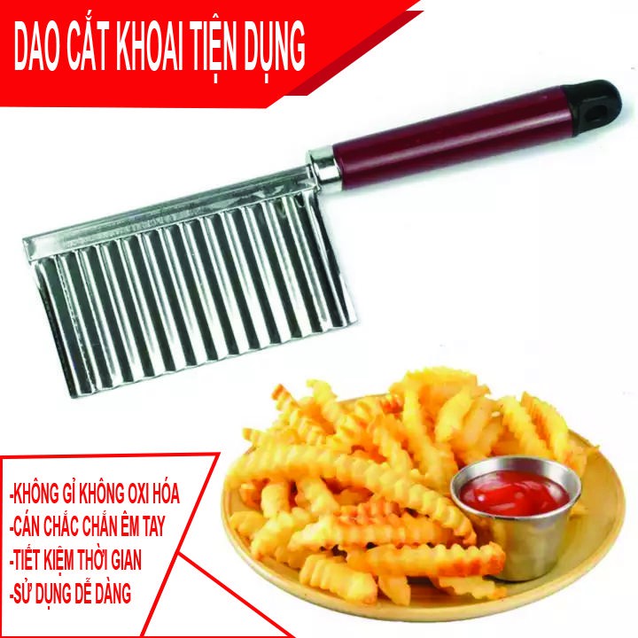 Dao cắt khoai tiện dụng hình lượn sóng