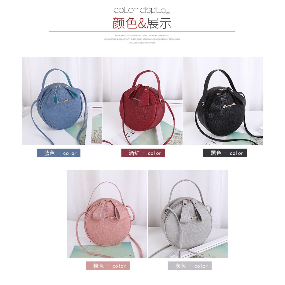 Túi xách da màu trơn phong cách Hàn Quốc