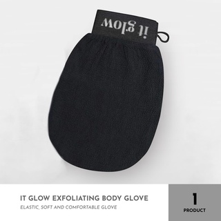 Image of ITGLOW - Korean / Turkish Exfoliating Body Bath Glove - JET BLACK | Scrub / Sarung Mandi Exfoliation / Scrubber / Exfoliator Pembersih Daki