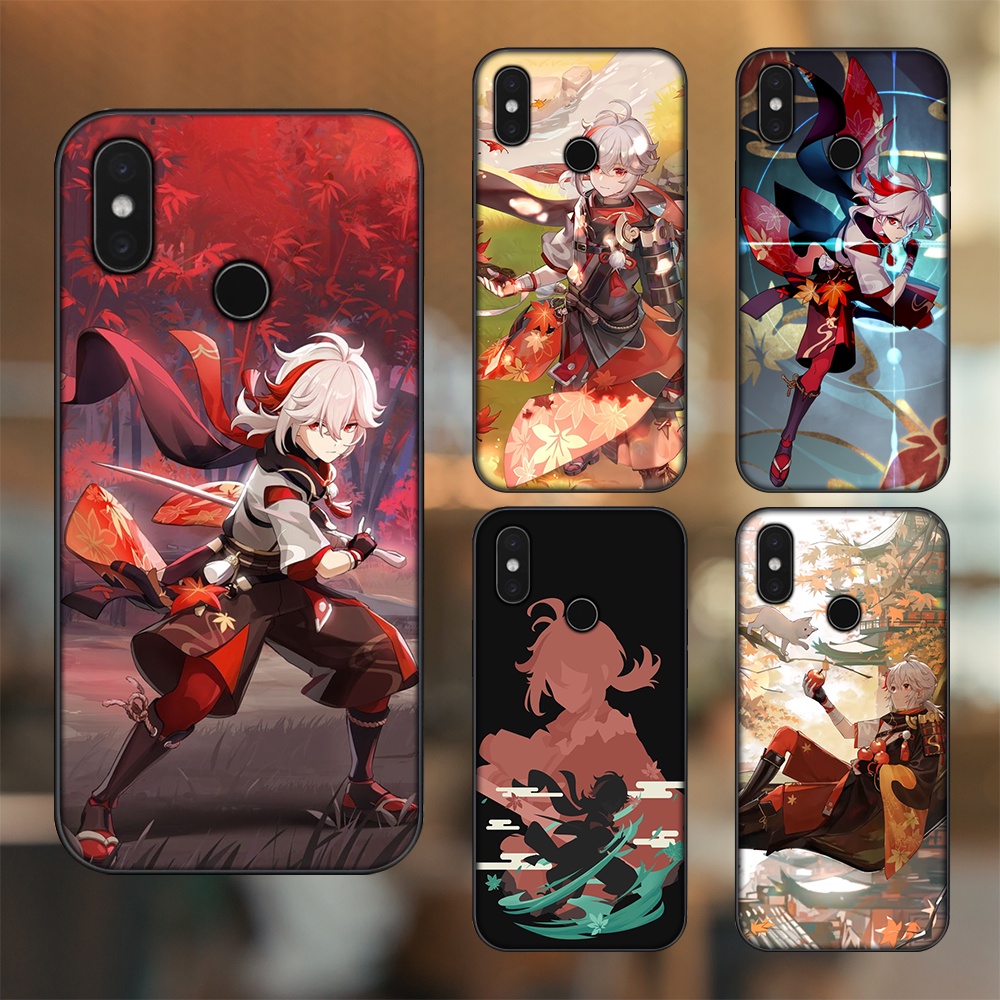 Ốp lưng Xiaomi Mi 8, Mi 8 SE viền đen in hình Kazuha Genshin Impact
