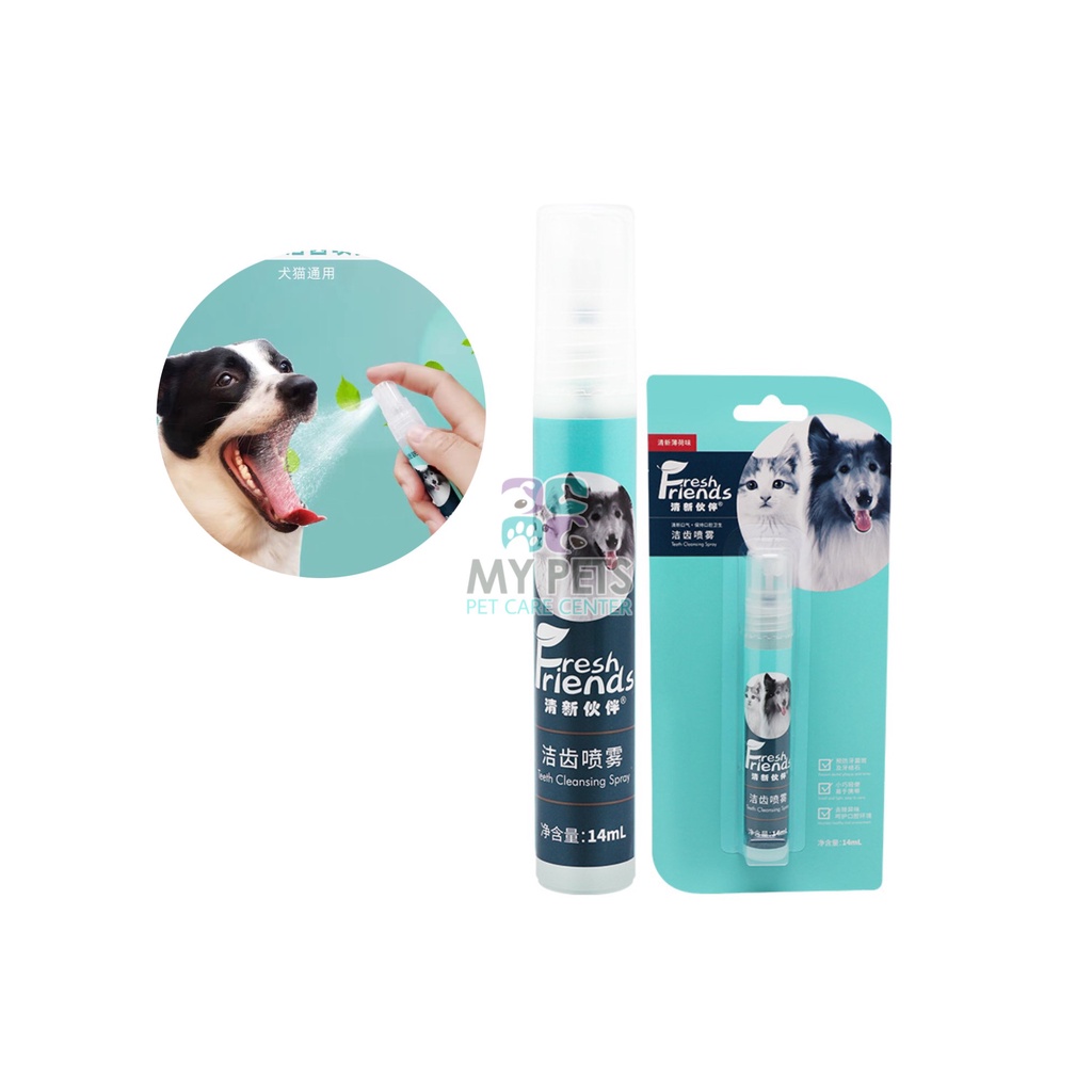 Nước Xịt Thơm Miệng, Diệt Khuẩn Khử Mùi Hôi Miệng Cho Chó Mèo Fresh Friend - Chai 14ml