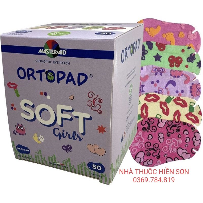 Combo 2 hộp miếng che mắt tập nhược thị Ortopad Italia loại bé trai và bé gái size Regular
