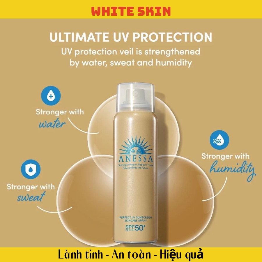 Xịt chống nắng bảo vệ da hoàn hảo Anessa Perfect UV Sunscreen Skincare Spray 60g