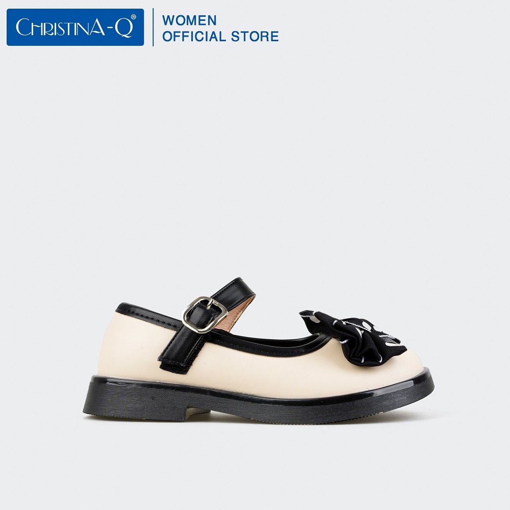 Giày Búp Bê Bé Gái Đính Nơ ChristinA-Q GTE331