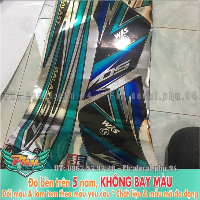 Tem rời Galaxy crom Xanh lục bảo -1