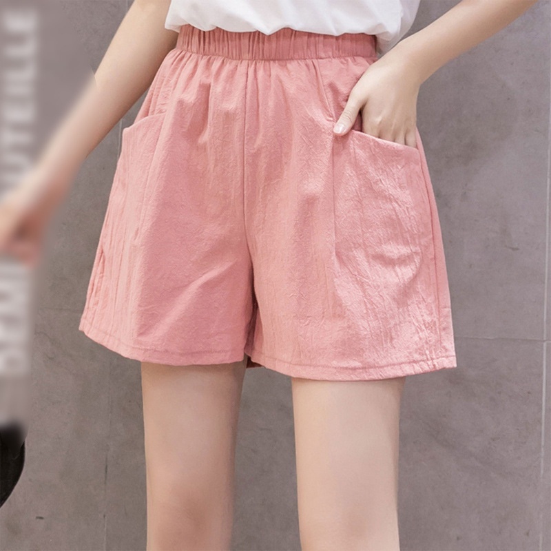Quần Short Nữ Lưng Cao Ống Rộng Thời Trang