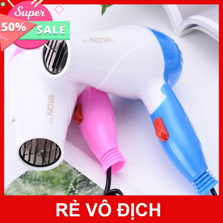 Máy Sấy Tóc Nova 1290 Mini Gấp Gọn 1000W Thích Hợp Để Mang Đi Du Lịch Siêu Tiện Lợi