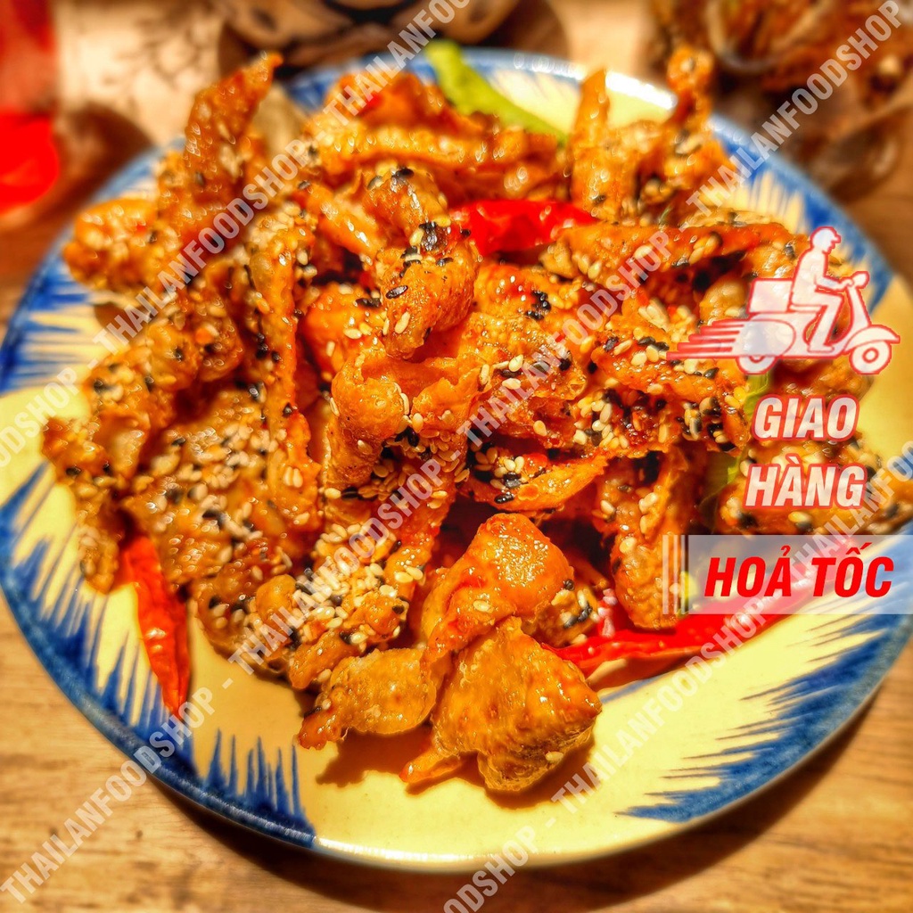 Da Gà Sấy Giòn Sốt Chanh Dây Lon 250Gram