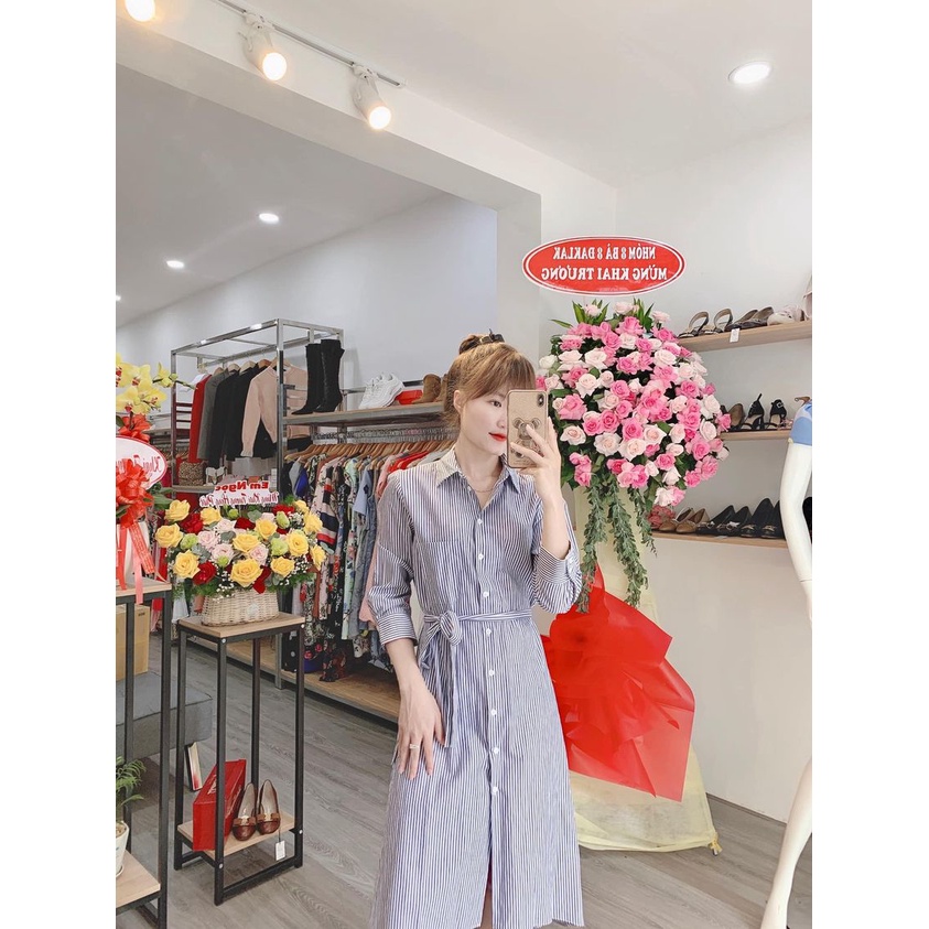 (hàng authentic) Váy Sơ Mi suông ZA.RA Thắt Eo Đầm Dáng Dài Chất liệu Đẹp, Thoáng Mát, Phom Rộng, Công Sở, Đi Chơi