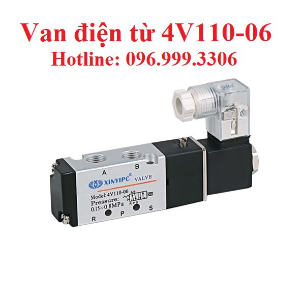 Van điện từ 4V110-06  dùng để điều khiển xylanh khí nén giá sỉ
