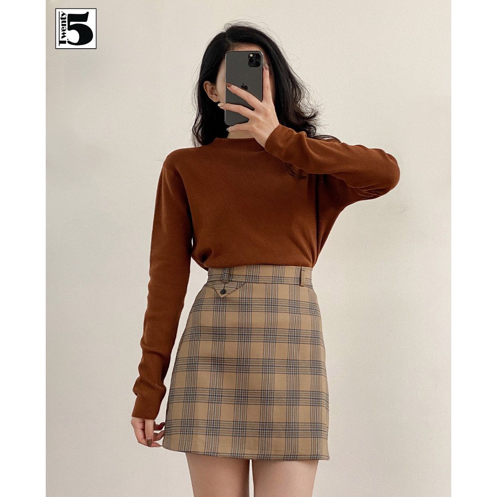 Áo len mỏng nữ trơn chất mịn, dáng suông, cổ lỡ Twentyfive 3884 | BigBuy360 - bigbuy360.vn