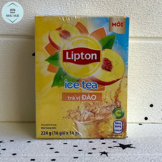 Trà hòa tan Lipton vị đào (hộp 16 gói x 14g)