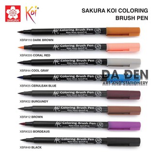 [DA ĐEN - QUẬN 3] Bút Cọ Màu Nước SAKURA KOI BRUSH PENS - (List 6 | 6)