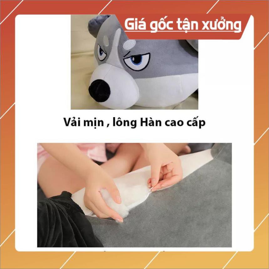 Gấu Bông Chó, Mèo Husky [GIÁ GỐC TẠI XƯỞNG]100% Bông Gòn Cao Cấp - Vải Nhung Cao Cấp Co Dãn 4 Chiều