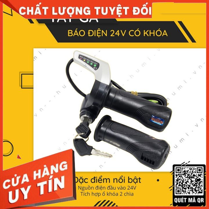 Tay Ga Báo Điện Dây Dài Có Khóa 24V CAO CẤP
