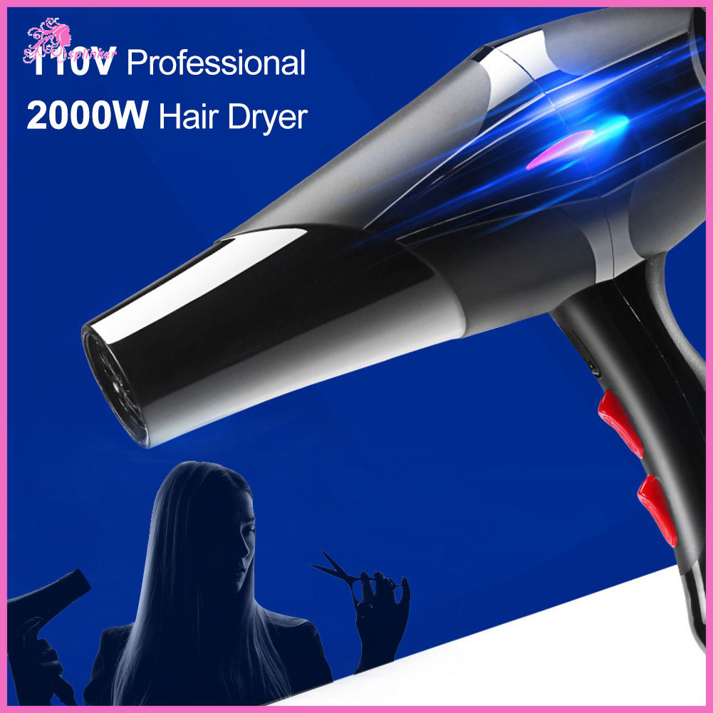 【Splinker】1PC Electric Hair Dryer Professional 2000 Strong Power Barber Salon Styling Tools Hot/Cold Adjustable Air Blow Dryer