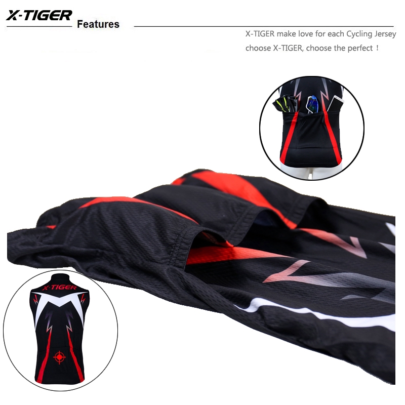 Áo Khoác Jersey Đạp Xe Thể Thao X-TIGER Thiết Kế Không Tay Thời Trang Cao Cấp Cho Mùa Hè