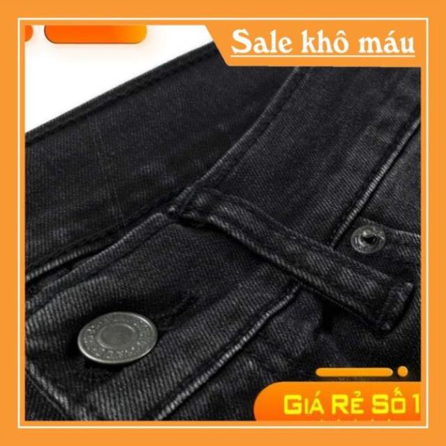 Quan jean nam Đen Trơn bóng baggy ống suông rộng tại Thế Giới Quần Jeans Nam -b11