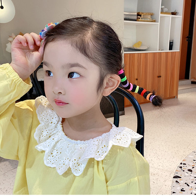 Set 30 / 100 / 1000 Dây Buộc Tóc Xinh Xắn Dành Cho Bé Gái
