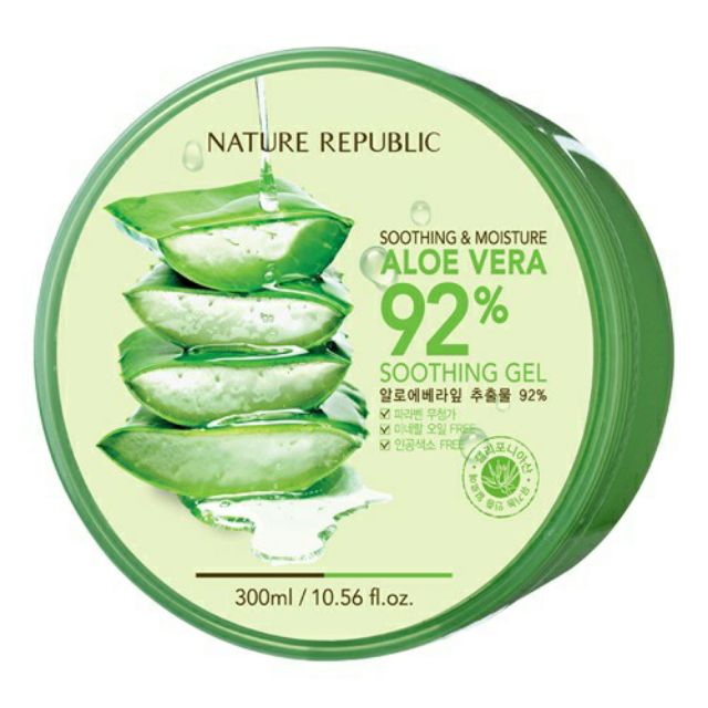 Gel lô hội Soothing & Moisture Aloe Vera 92% Nature Republic 300ml - Gel nha đam đa năng