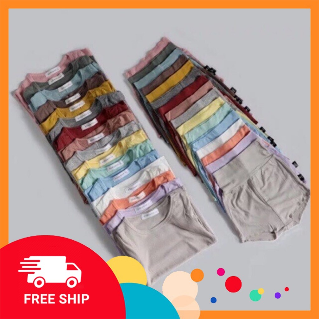 Đồ Bộ Cho Bé - FREESHIP - Đồ Bộ Cho Bé Chip Cạp Cao Cotton Thun Lạnh Trơn Phù Hợp Cho Bé Từ 6-14Kg Cực Đẹp Cho Bé