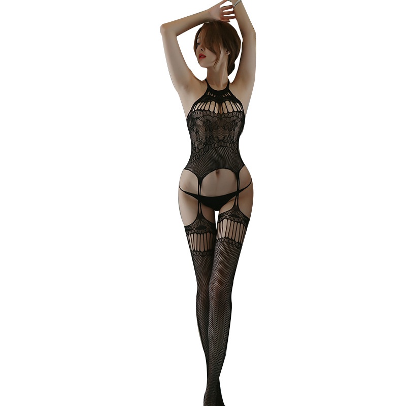 5059 sexy underwear women's sexy perspective open-range sexy jumpsuit one-piece stockings black mesh stockings | BigBuy360 - bigbuy360.vn