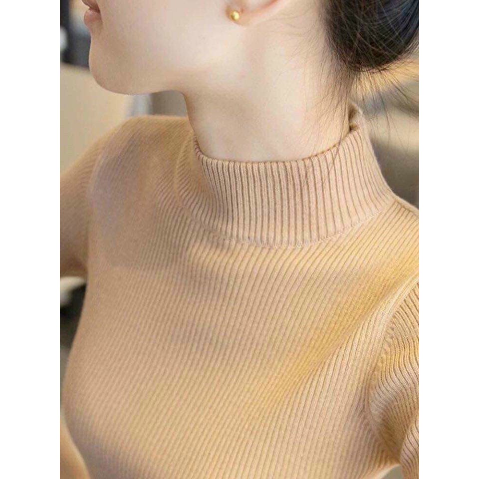 Áo Len Tăm Cổ 3 Phân chất len mềm mịn, nhiều màu sắc, freesize, from dễ mặc, mặc lên cực xinh | BigBuy360 - bigbuy360.vn