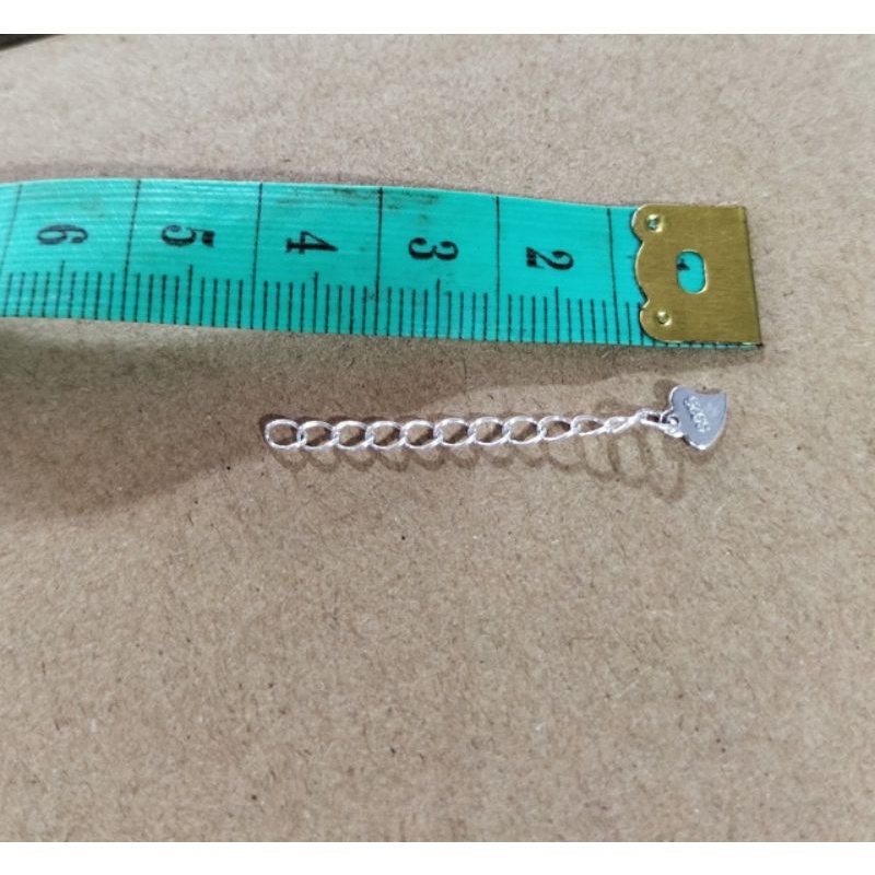 Xích tăng đơ giọt nước bạc 925 nối vòng dài 4cm làm khóa vòng đẹp