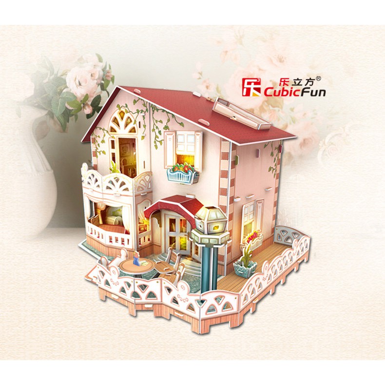 Mô hình giấy 3D CubicFun - Holiday Bungalow - P634h