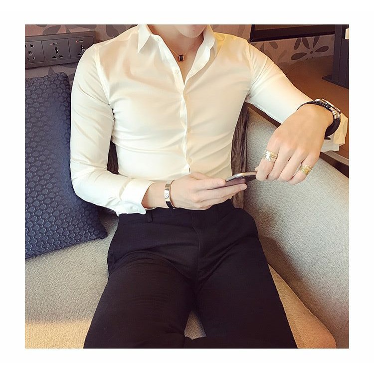 Áo Sơ Mi Trắng Dài Tay Form Chuân