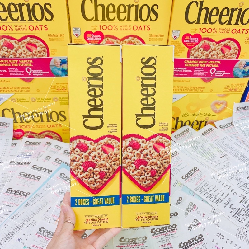Bánh ngũ cốc yến mạch Cheerios ngũ cốc ăn sáng ăn kiêng ngăn Cholesterol chuẩn Mỹ