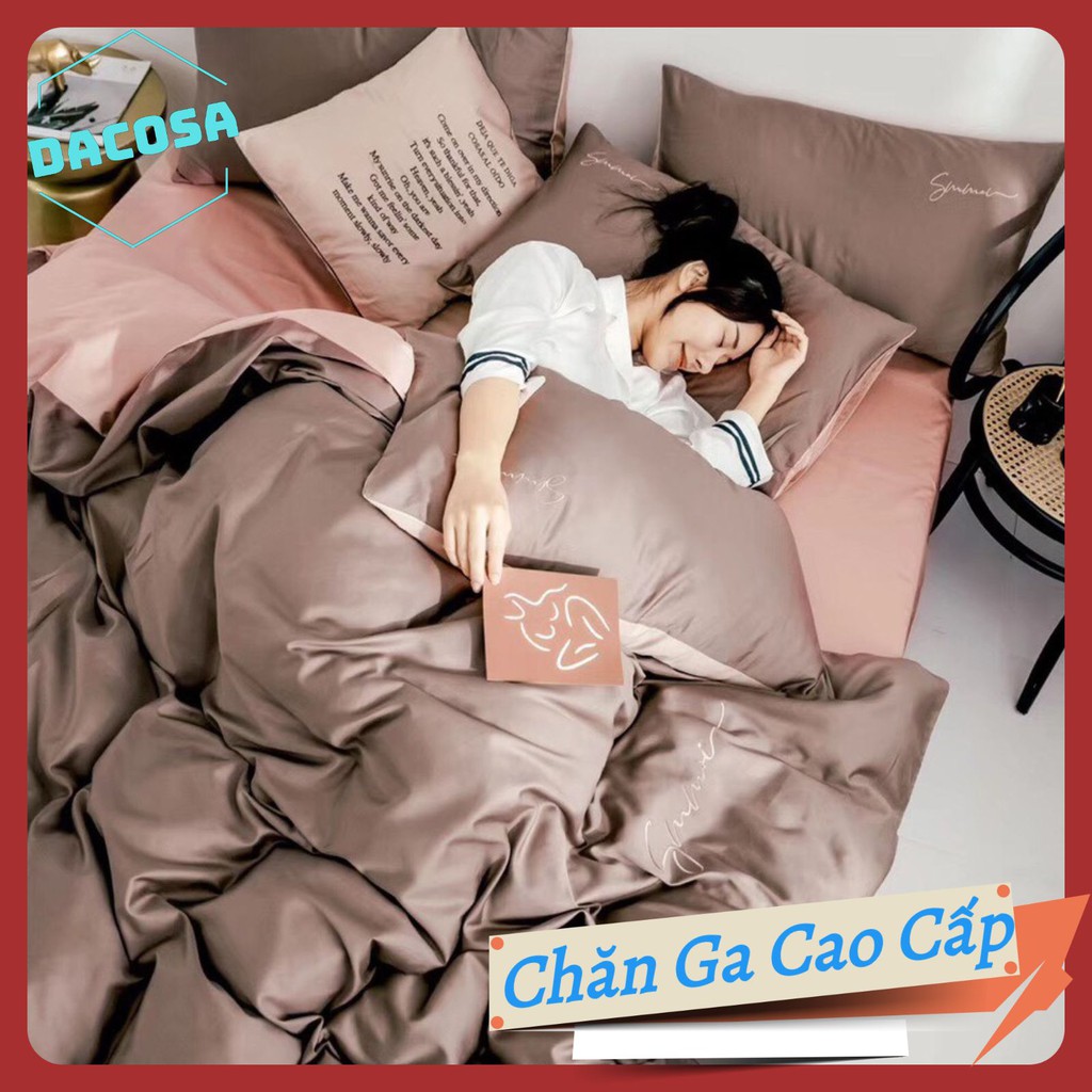 Bộ Chăn Gối Lụa Sumoi 60s Mix Phối Màu Cao Cấp - SMMIX68
